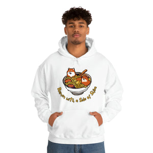 Shiba Inu Ramen Nights: Ramen Hoodie with Two Cute Pups