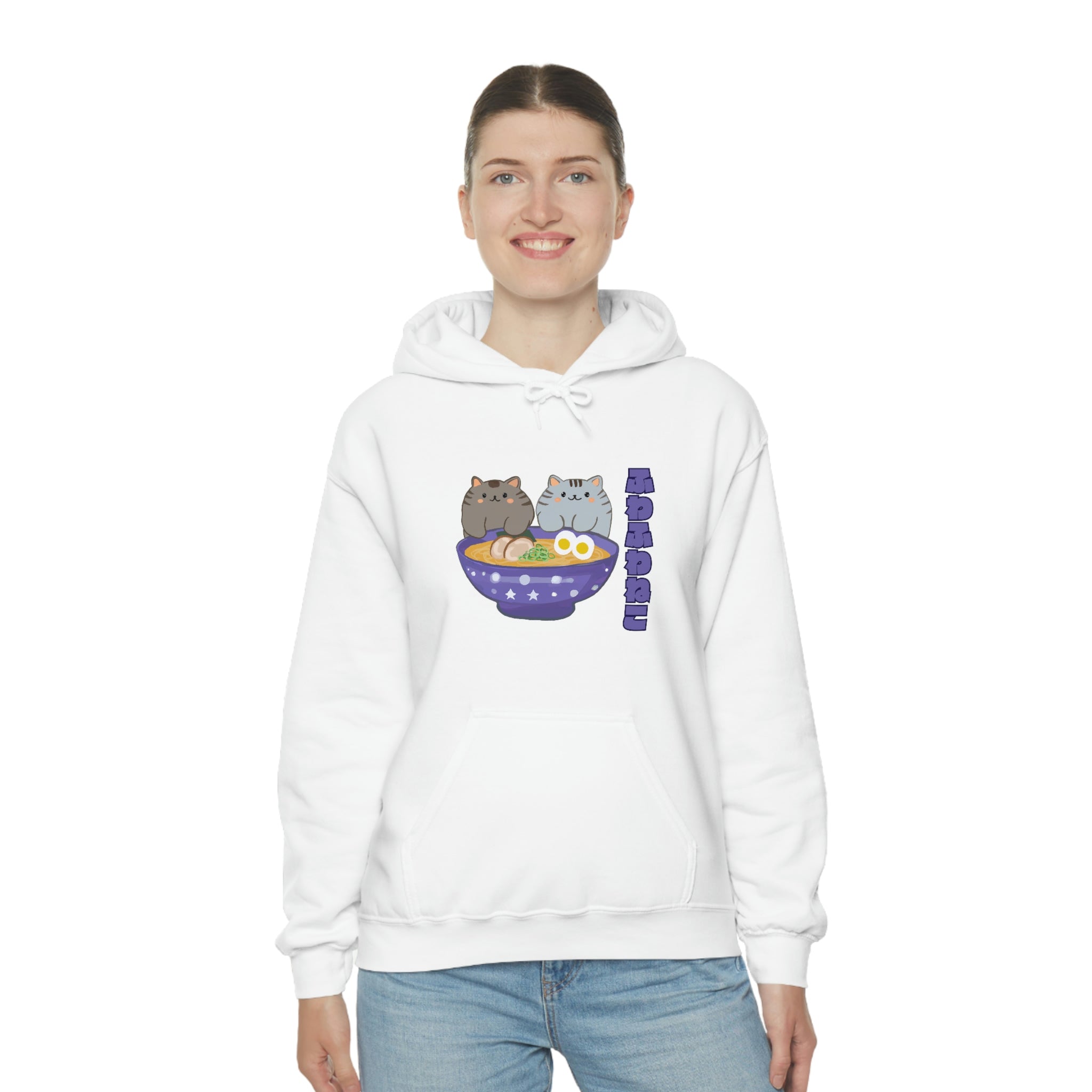 Ramen Hoodie - Noodle Loving Kitty Cats: A Foodie's Dream Asian-Inspired Pun Hoodie
