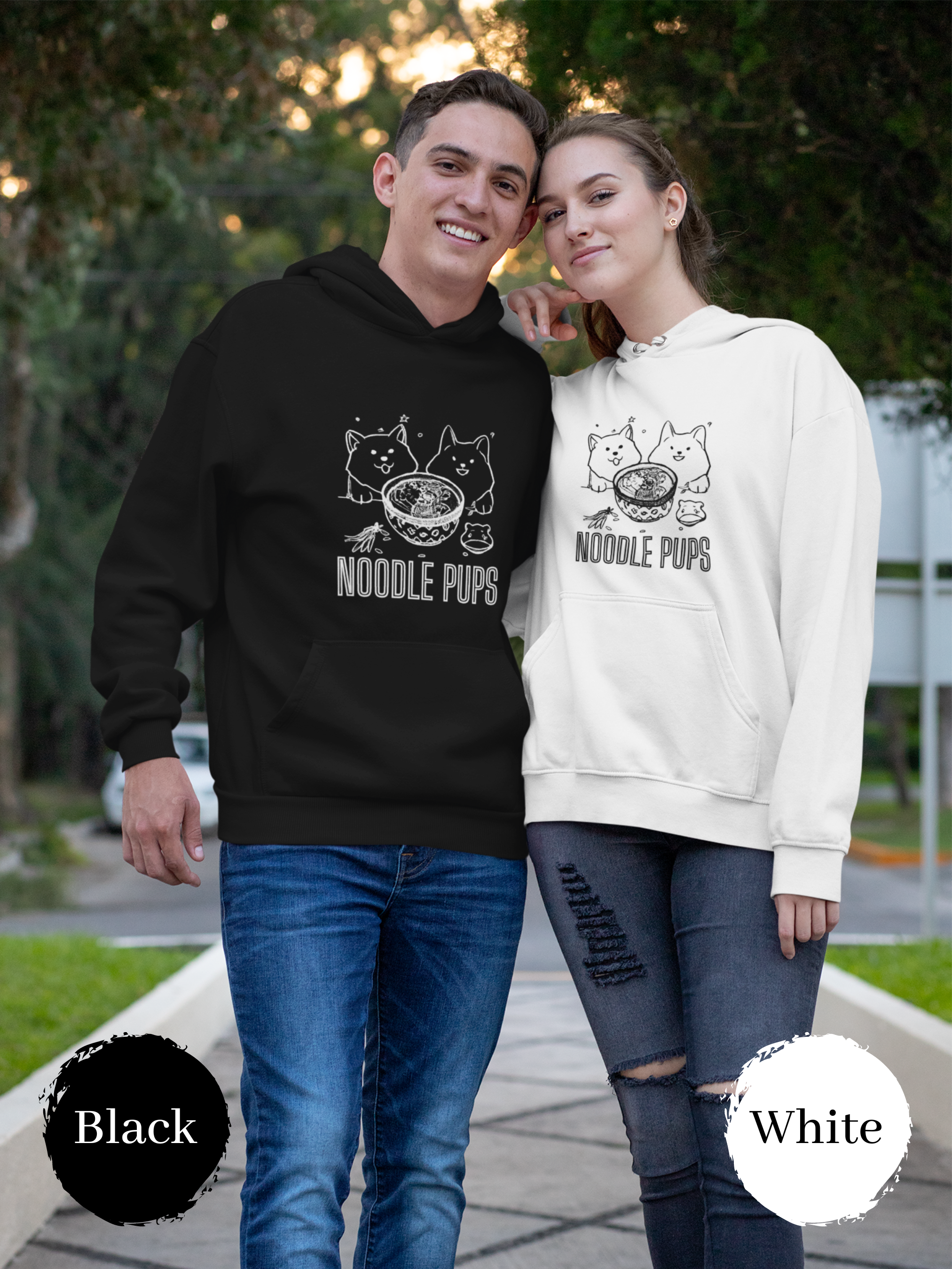 Noodle Pups Ramen Hoodie Shiba Inu Dog Sweatshirt