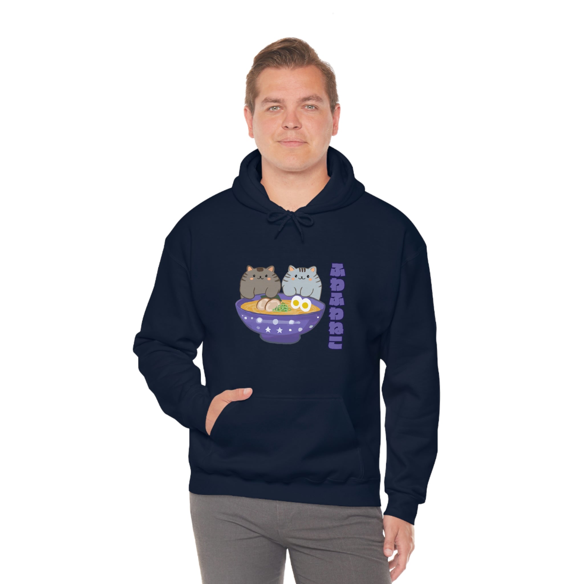 Ramen Hoodie - Noodle Loving Kitty Cats: A Foodie's Dream Asian-Inspired Pun Hoodie
