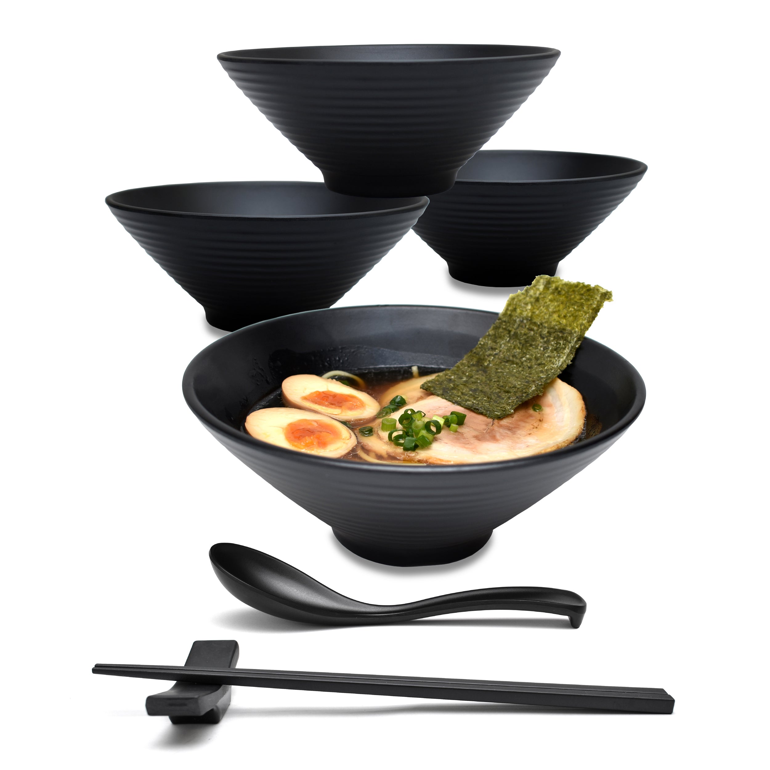 Japanese Ramen Noodle Bowl Set with Wooden Utensils – APEX S.K.