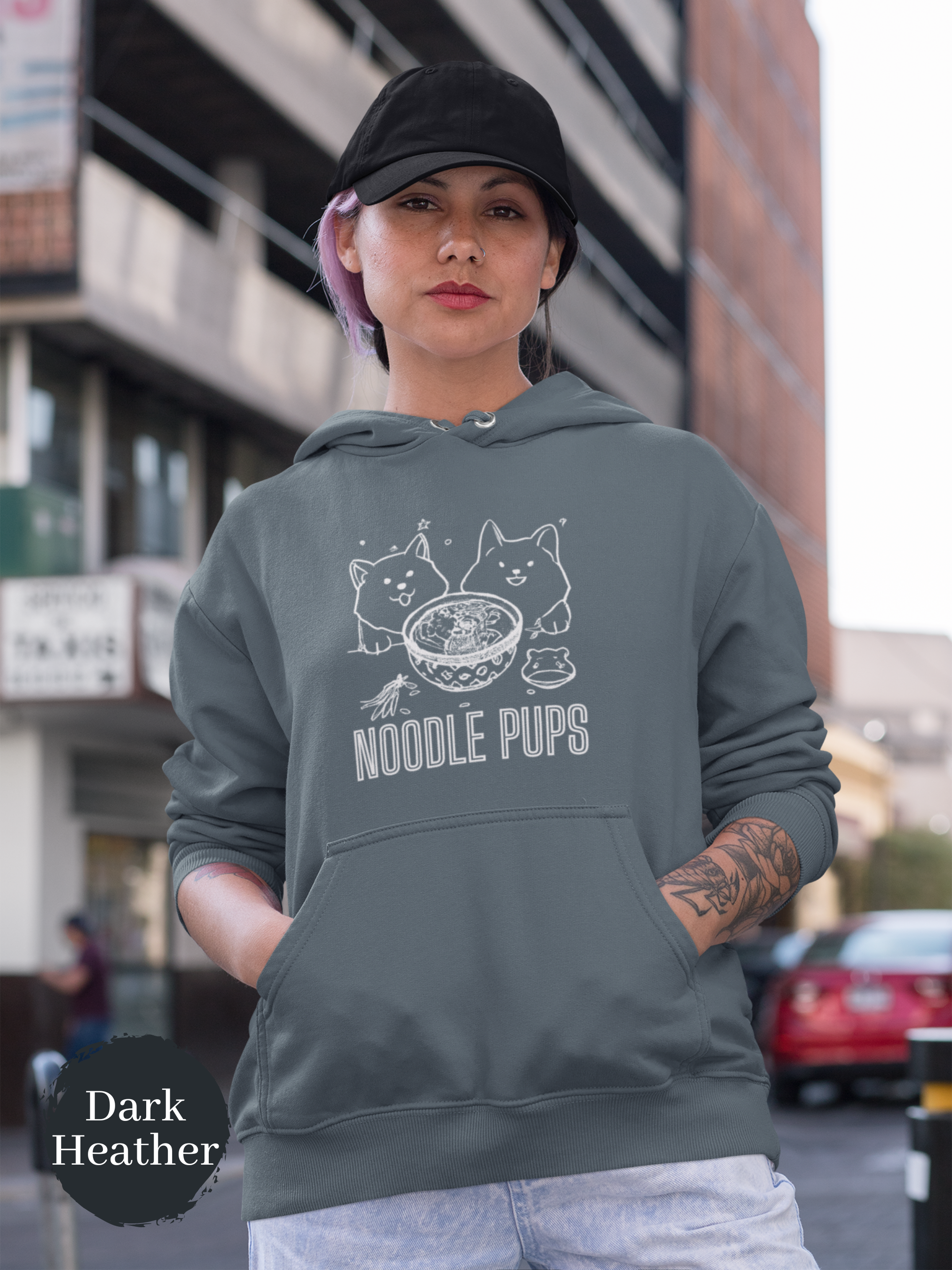 Noodle Pups Ramen Hoodie Shiba Inu Dog Sweatshirt