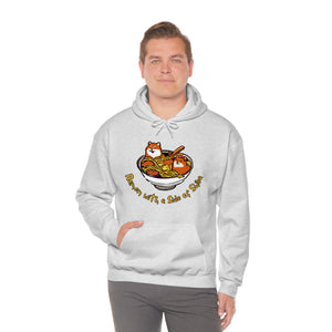 Shiba Inu Ramen Nights: Ramen Hoodie with Two Cute Pups