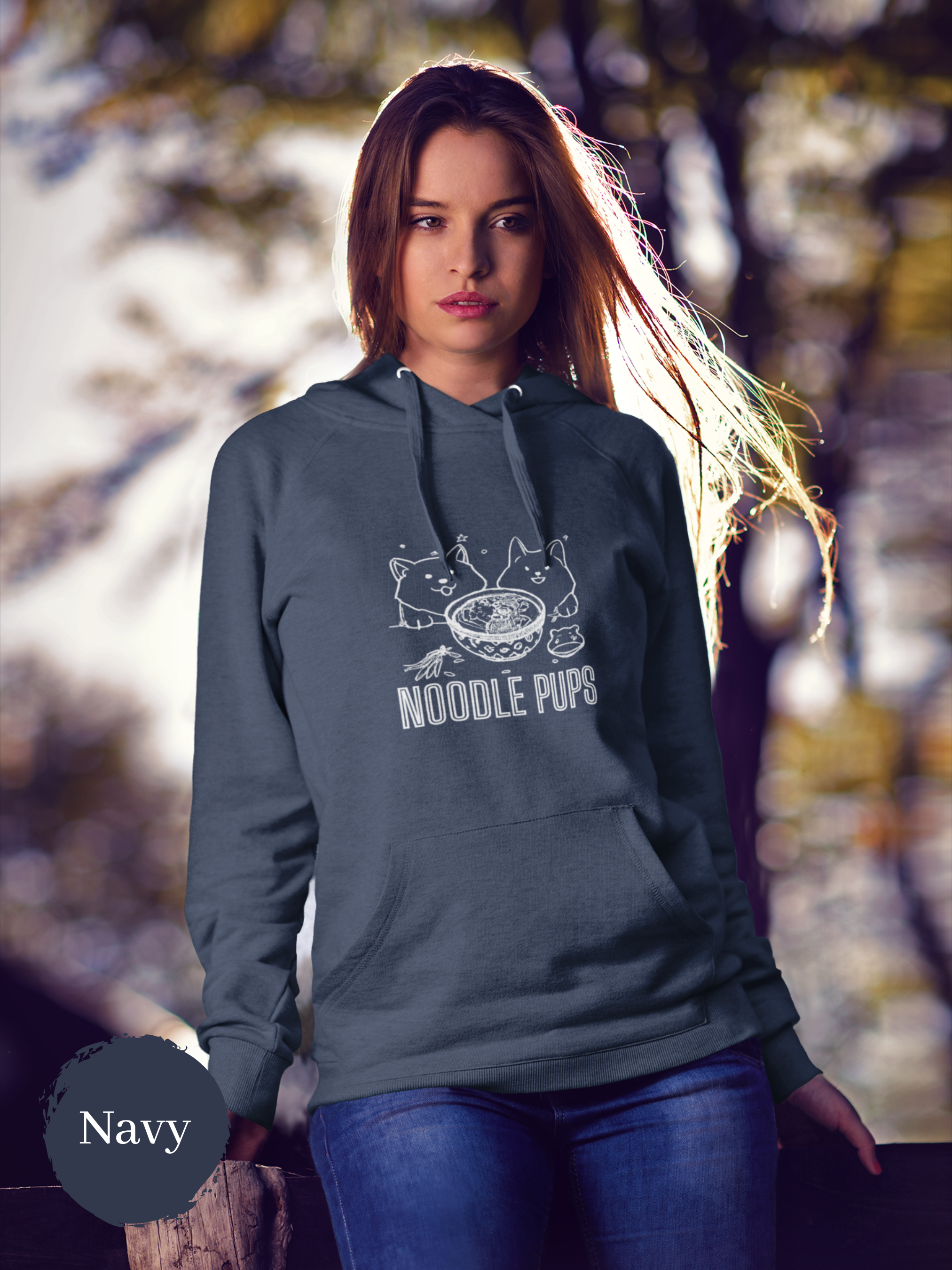 Noodle Pups Ramen Hoodie Shiba Inu Dog Sweatshirt