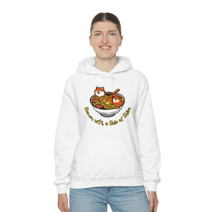 Shiba Inu Ramen Nights: Ramen Hoodie with Two Cute Pups