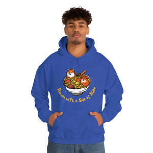 Shiba Inu Ramen Nights: Ramen Hoodie with Two Cute Pups