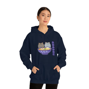 Ramen Hoodie - Noodle Loving Kitty Cats: A Foodie's Dream Asian-Inspired Pun Hoodie