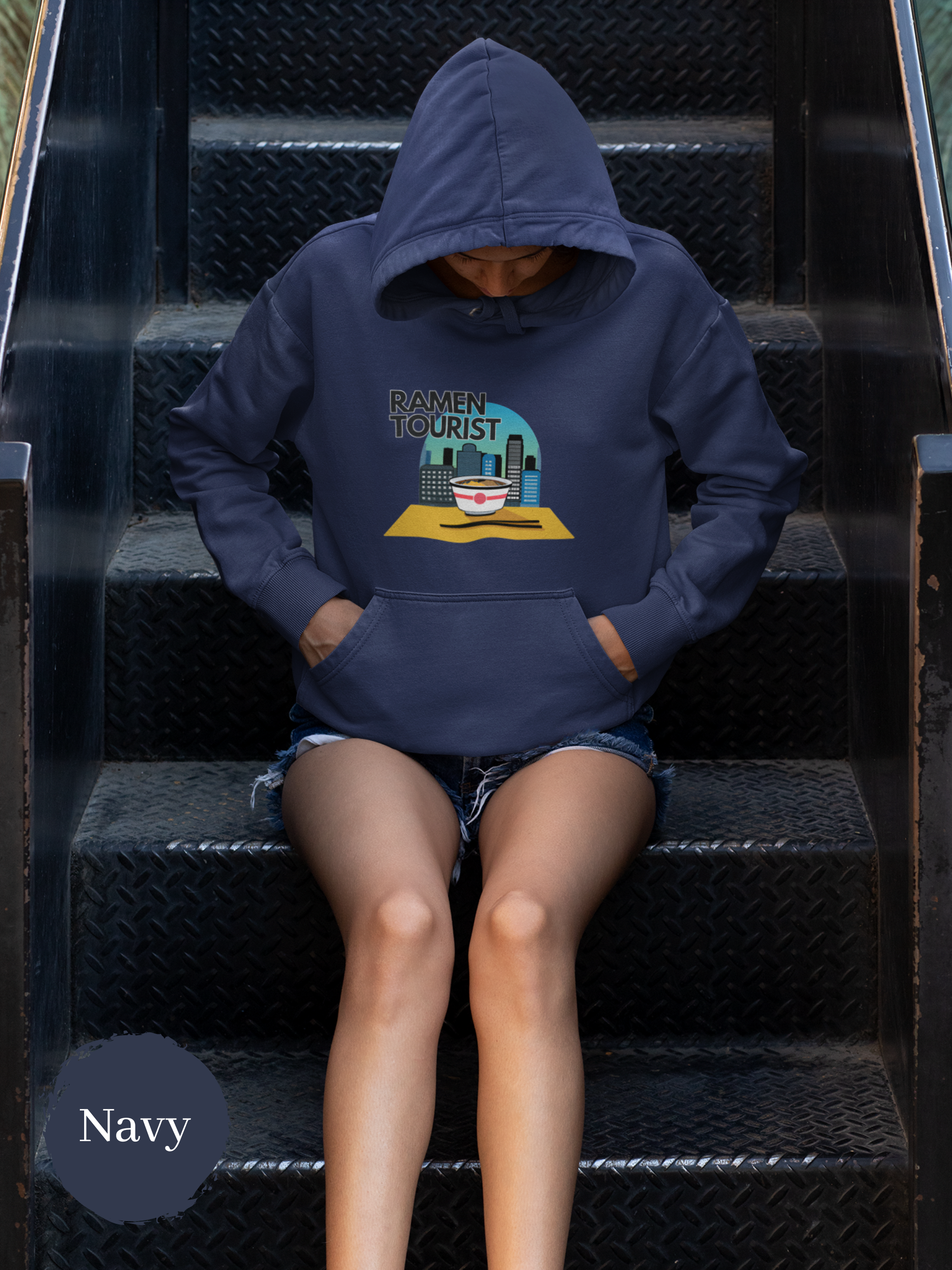 Ramen Cityscape Hoodie: Japanese Ramen Noodle Sweatshirt