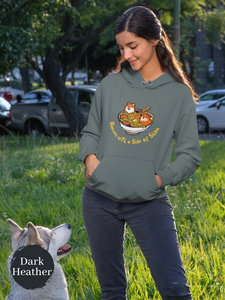 Shiba Inu Ramen Nights: Ramen Hoodie with Two Cute Pups