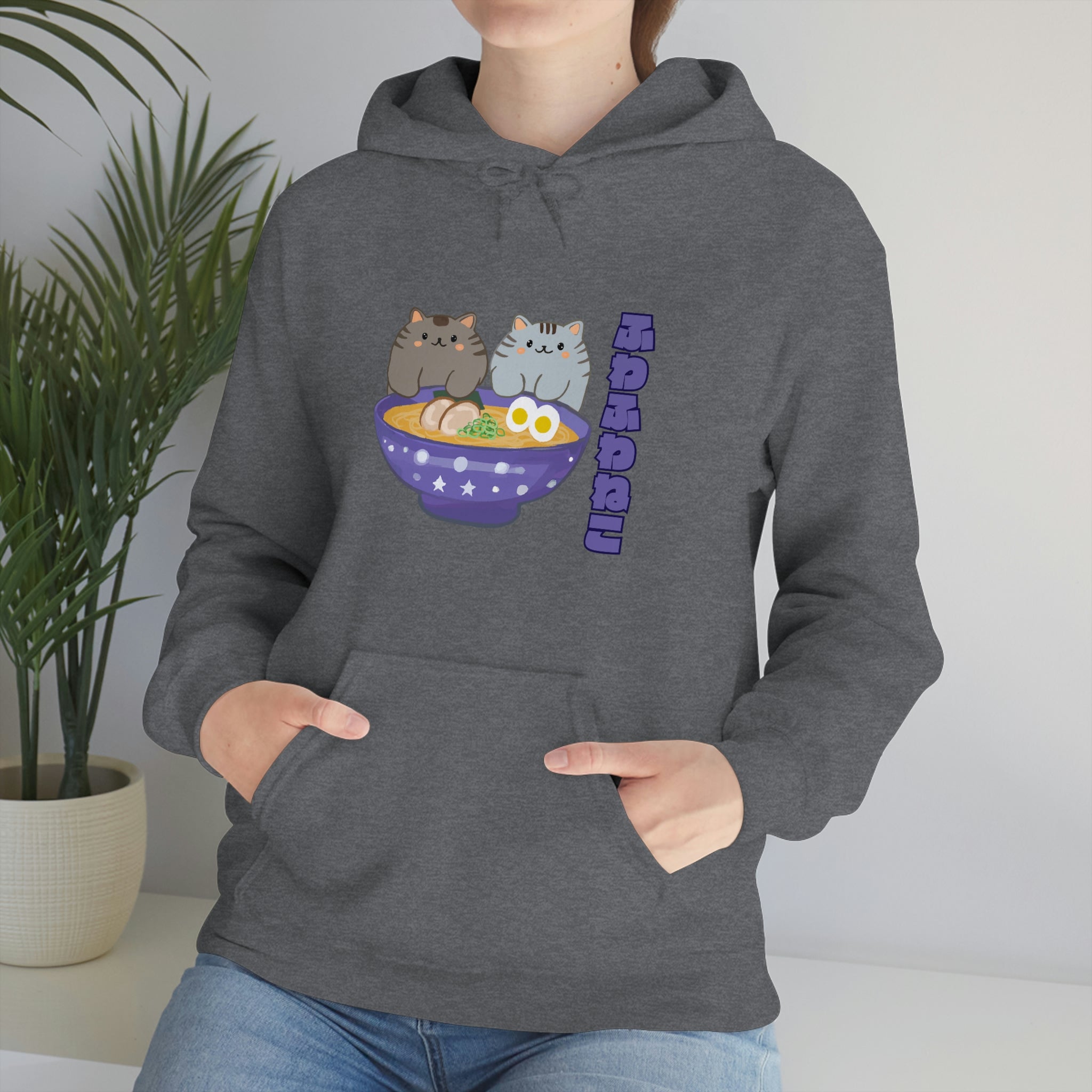 Ramen Hoodie - Noodle Loving Kitty Cats: A Foodie's Dream Asian-Inspired Pun Hoodie