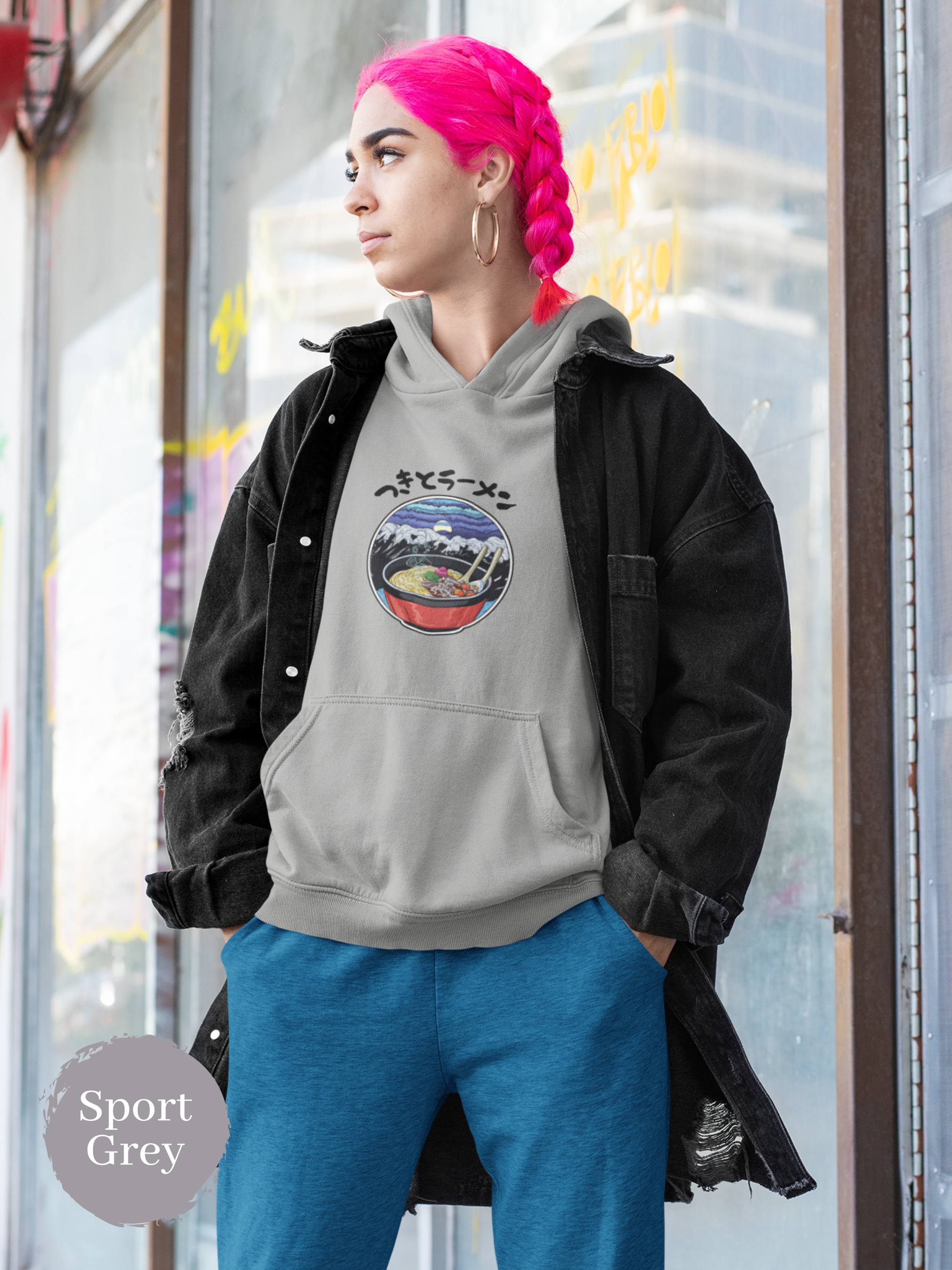 Ramen Noodle Nights Moon and Ramen Hoodie APEX S.K