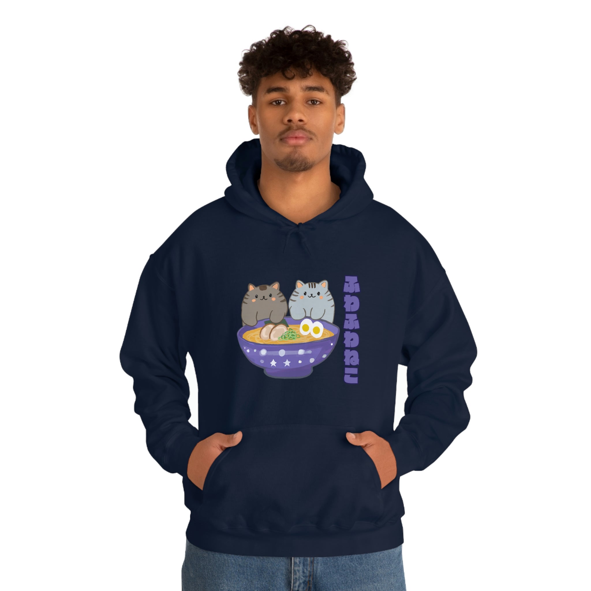 Ramen Hoodie - Noodle Loving Kitty Cats: A Foodie's Dream Asian-Inspired Pun Hoodie