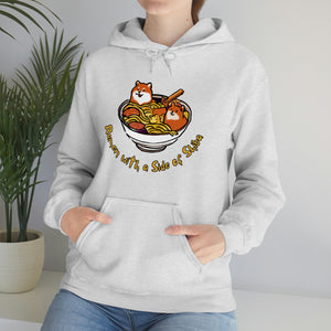 Shiba Inu Ramen Nights: Ramen Hoodie with Two Cute Pups