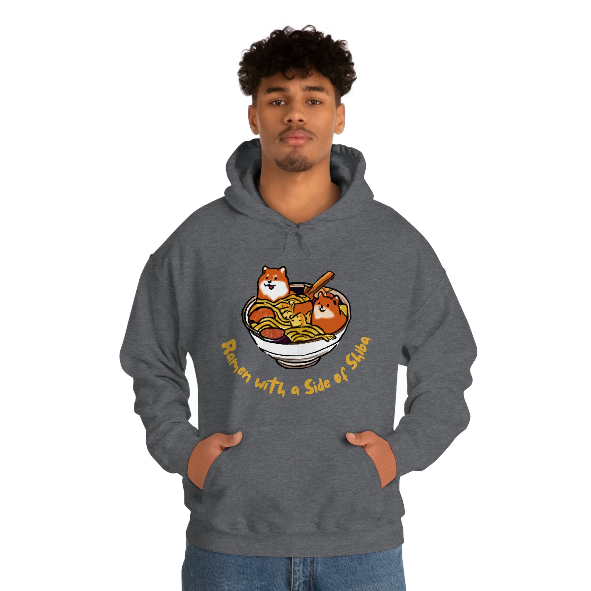 Shiba Inu Ramen Nights: Ramen Hoodie with Two Cute Pups