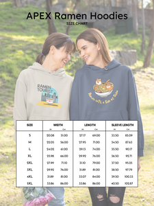 Ramen Hoodie: Forever Friends - Shiba Inu and Cat Eat Ramen Art Sweatshirt for Foodies
