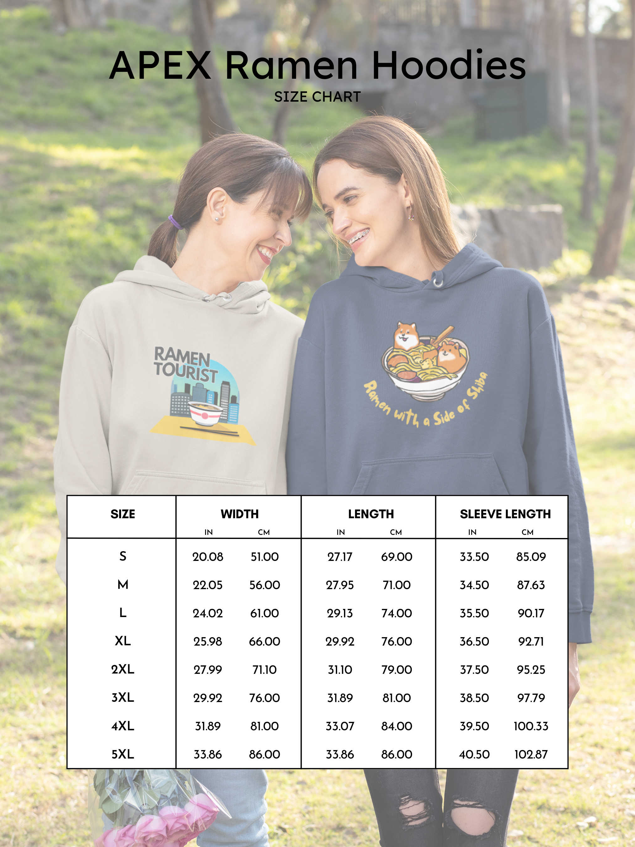 Shiba Inu Ramen Nights: Ramen Hoodie with Two Cute Pups