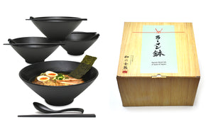 Black Melamine 9" Japanese Ramen Bowls