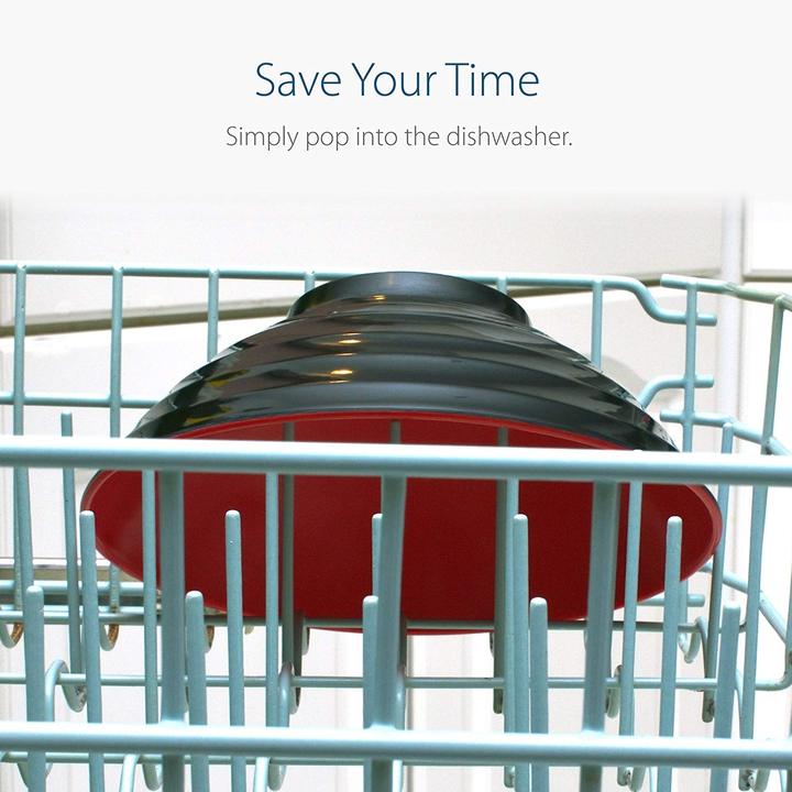 Dishwasher Safe Large Red and Black Ramen Bowl in Dishwasher