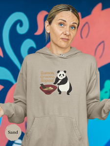 Ramen Hoodie - "Ramen, Groove, Repeat" featuring Pandas and Noodles - Perfect for Foodie Lovers and Asian Food Enthusiasts