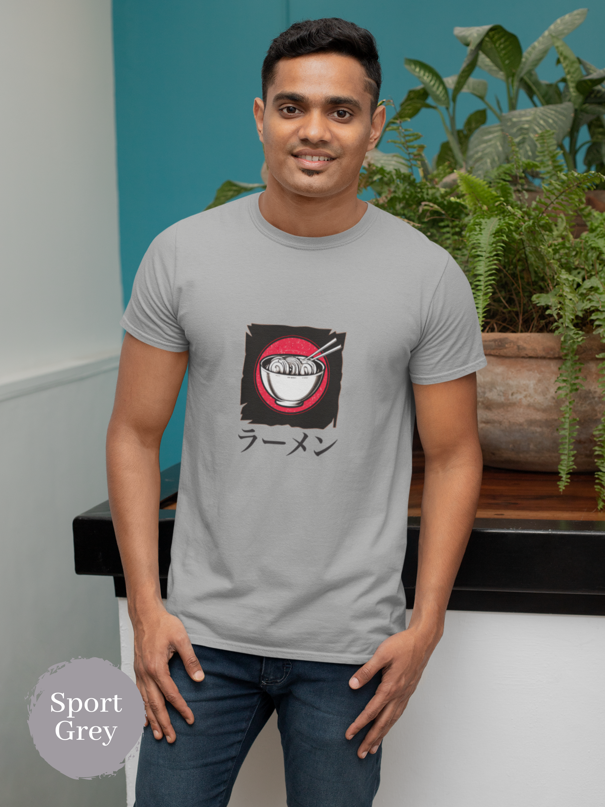 Ramen T-Shirt with Japanese Ramen Bowl Illustration - Foodie Shirt for Ramen Art Enthusiasts