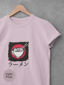 Ramen T-Shirt with Japanese Ramen Bowl Illustration - Foodie Shirt for Ramen Art Enthusiasts