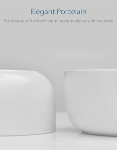Porcelain 6" Deep Japanese Bowl Set (White, 2)
