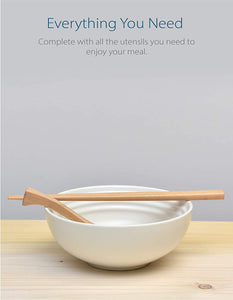 Porcelain 6" Japanese Bowl Set (White, 4)