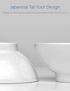 Melamine 4.7" Japanese Rice Bowls (White, 2)