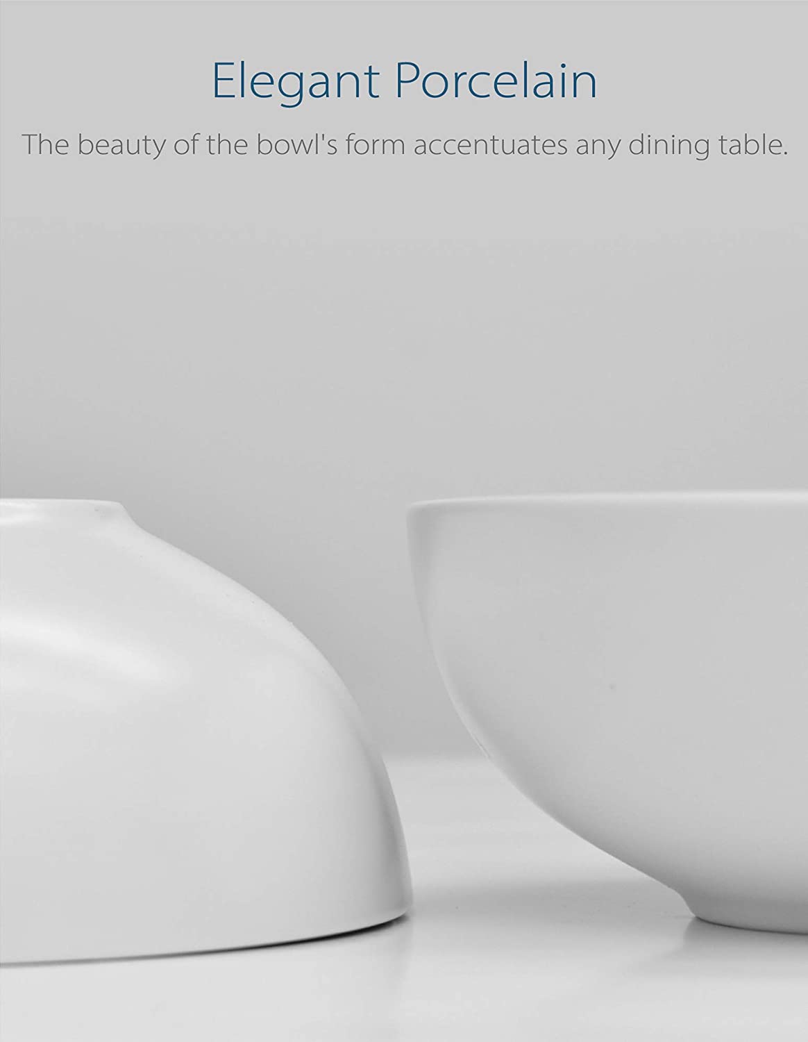 Porcelain 6" Japanese Bowl Set (White, 2)