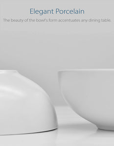 Porcelain 6" Japanese Bowl Set (White, 4)