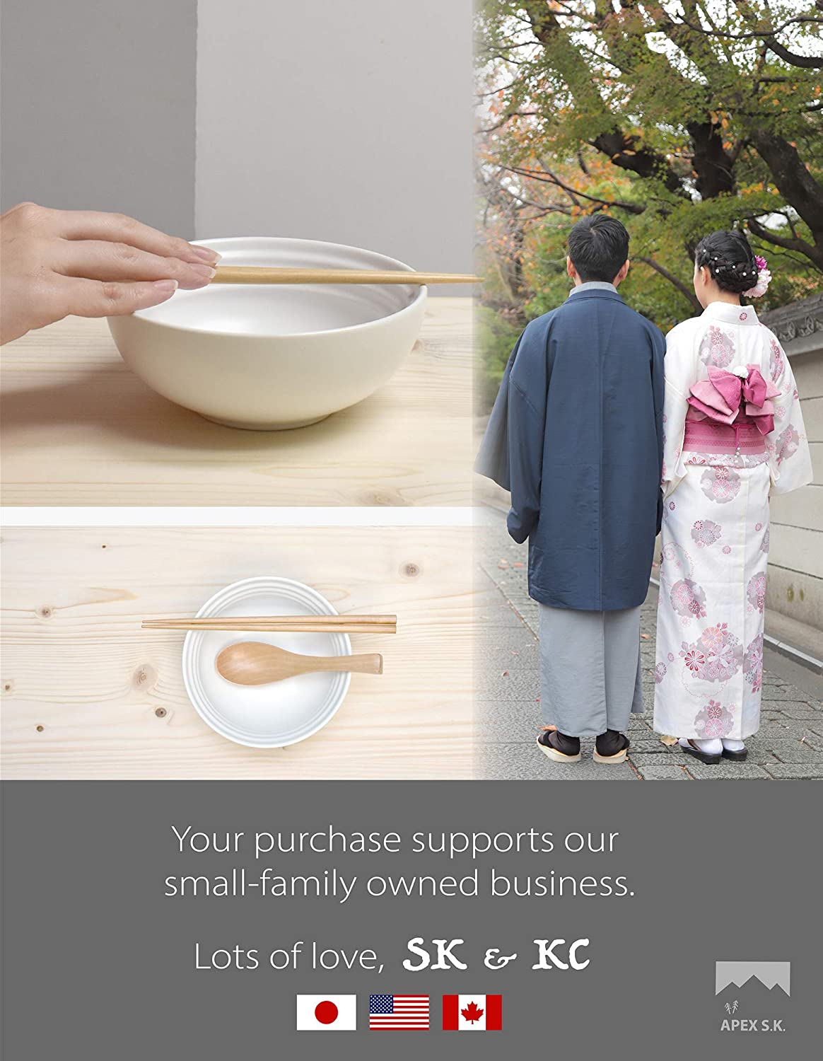 Porcelain 6" Japanese Bowl Set (White, 2)