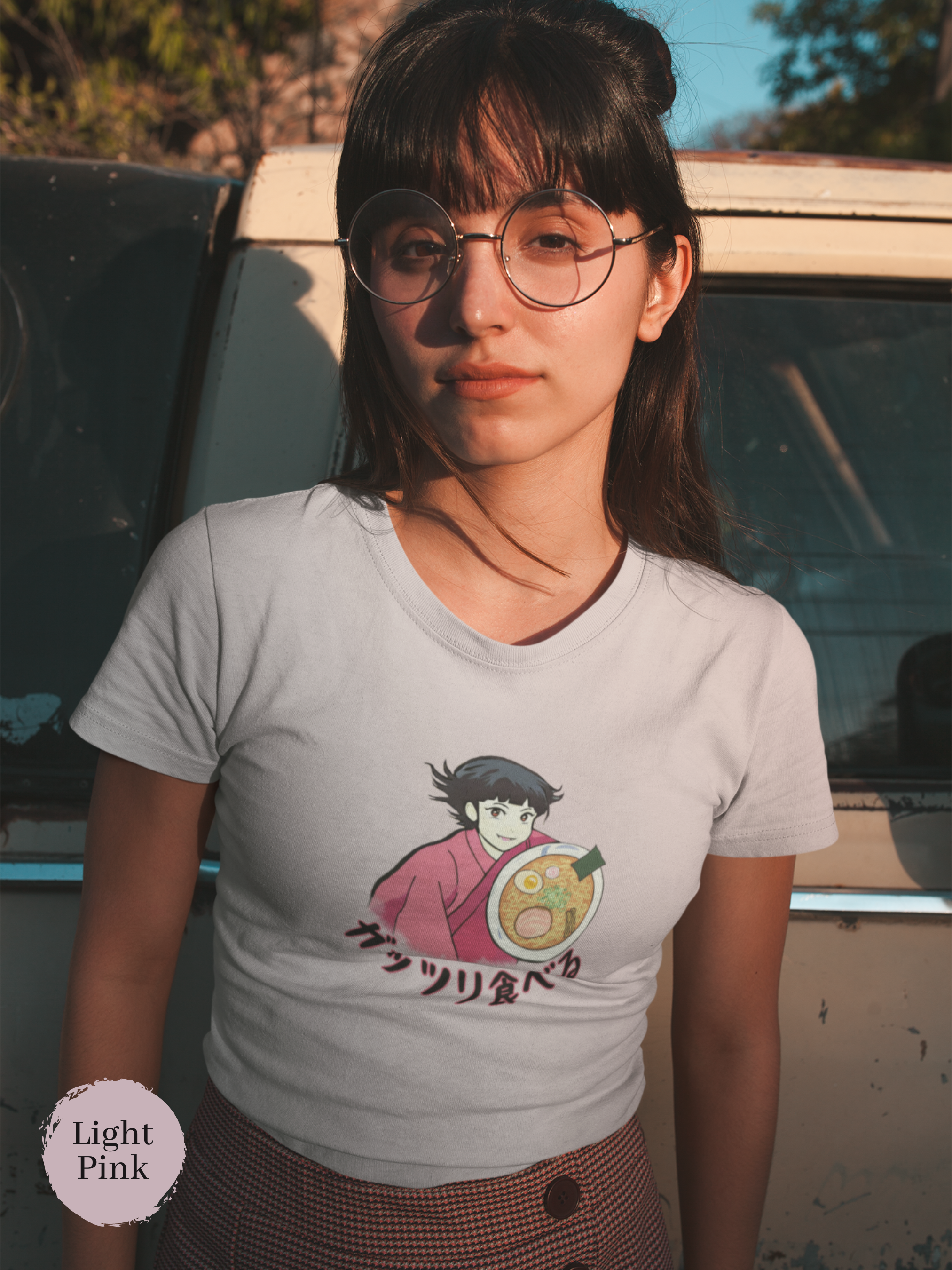 Ramen T-shirt: Japanese Foodie Shirt with Anime Girl Illustration Ramen Art Design