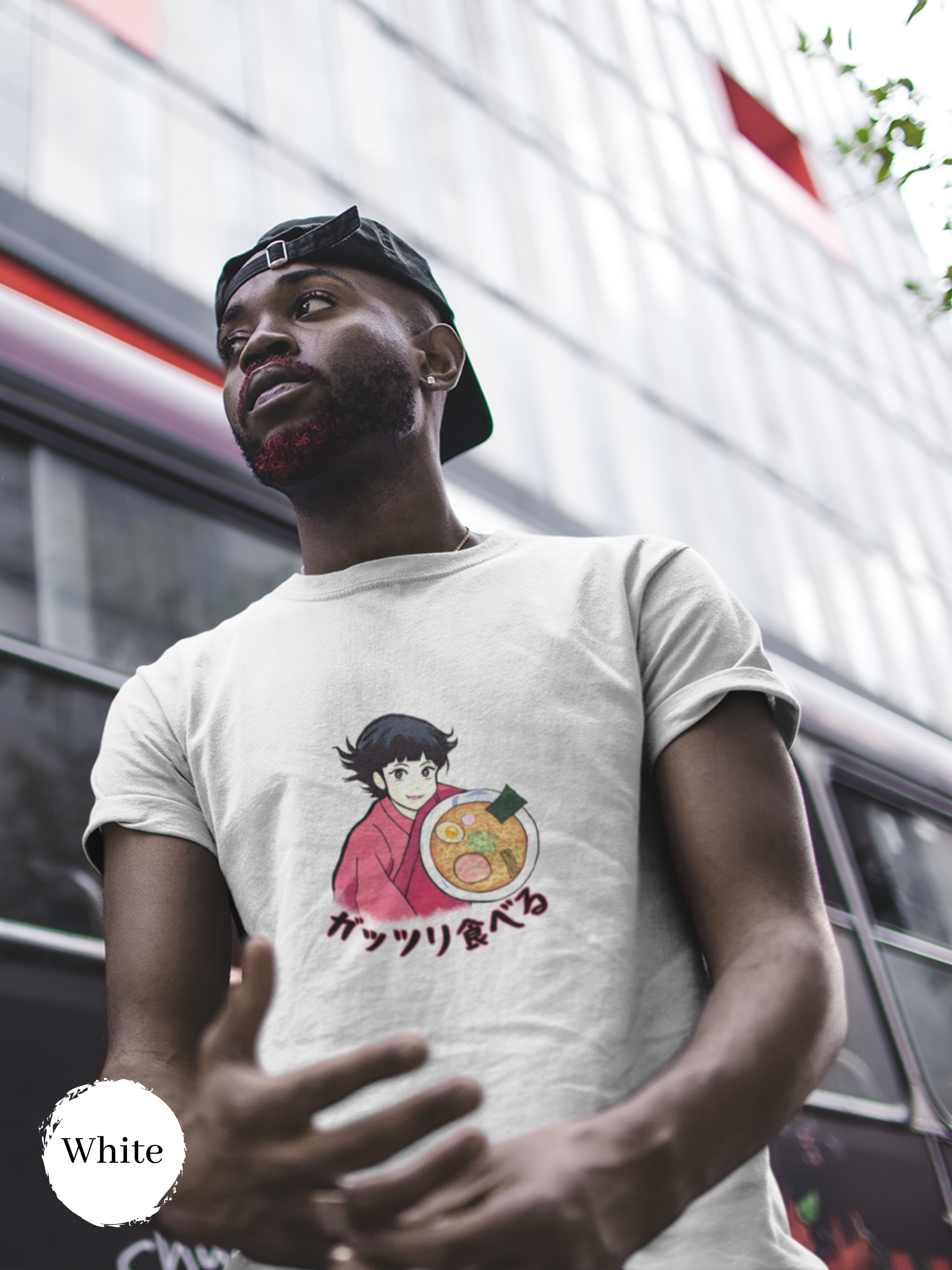 Ramen T-shirt: Japanese Foodie Shirt with Anime Girl Illustration Ramen Art Design