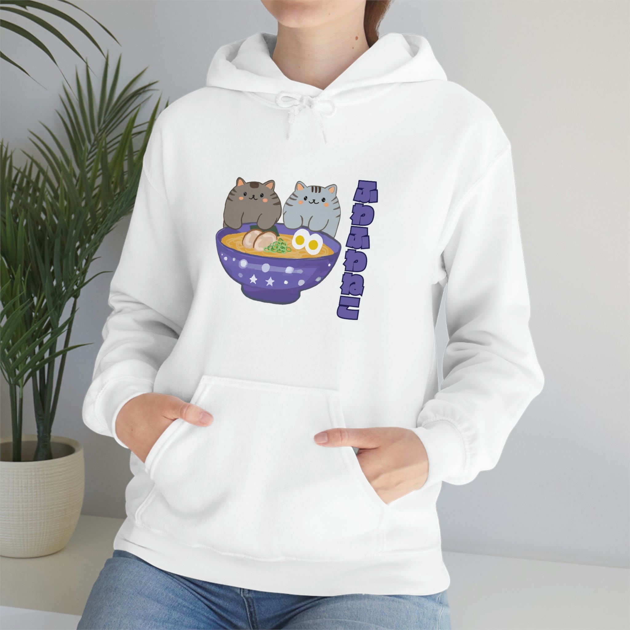 Ramen Hoodie - Noodle Loving Kitty Cats: A Foodie's Dream Asian-Inspired Pun Hoodie