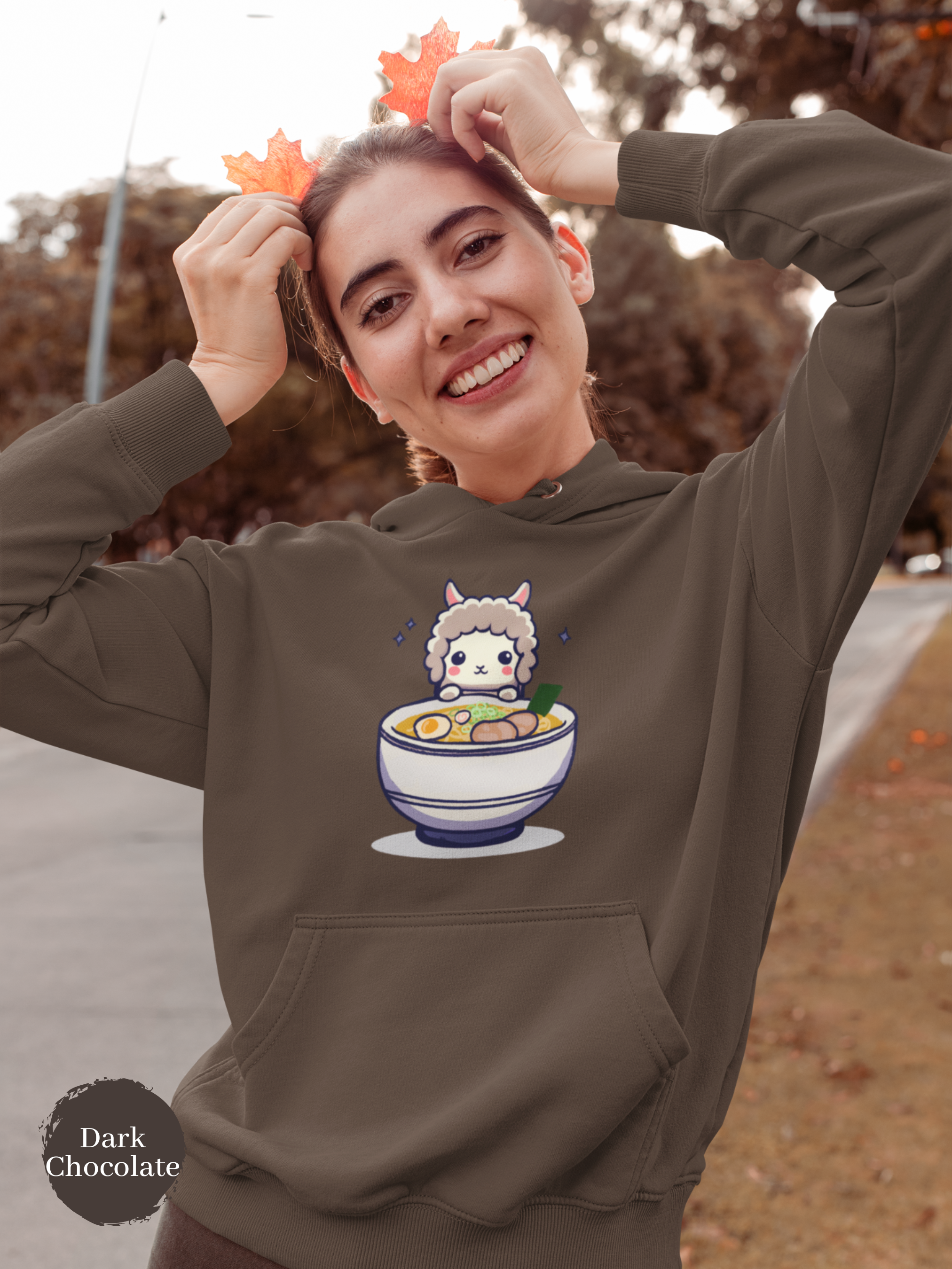 Foodie Ramen Hoodie: Llama Noodle Soup, Asian Fusion Ramen Art Hoodie