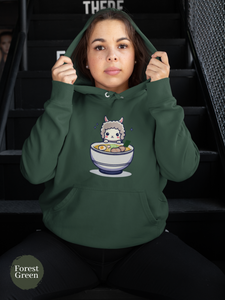 Foodie Ramen Hoodie: Llama Noodle Soup, Asian Fusion Ramen Art Hoodie