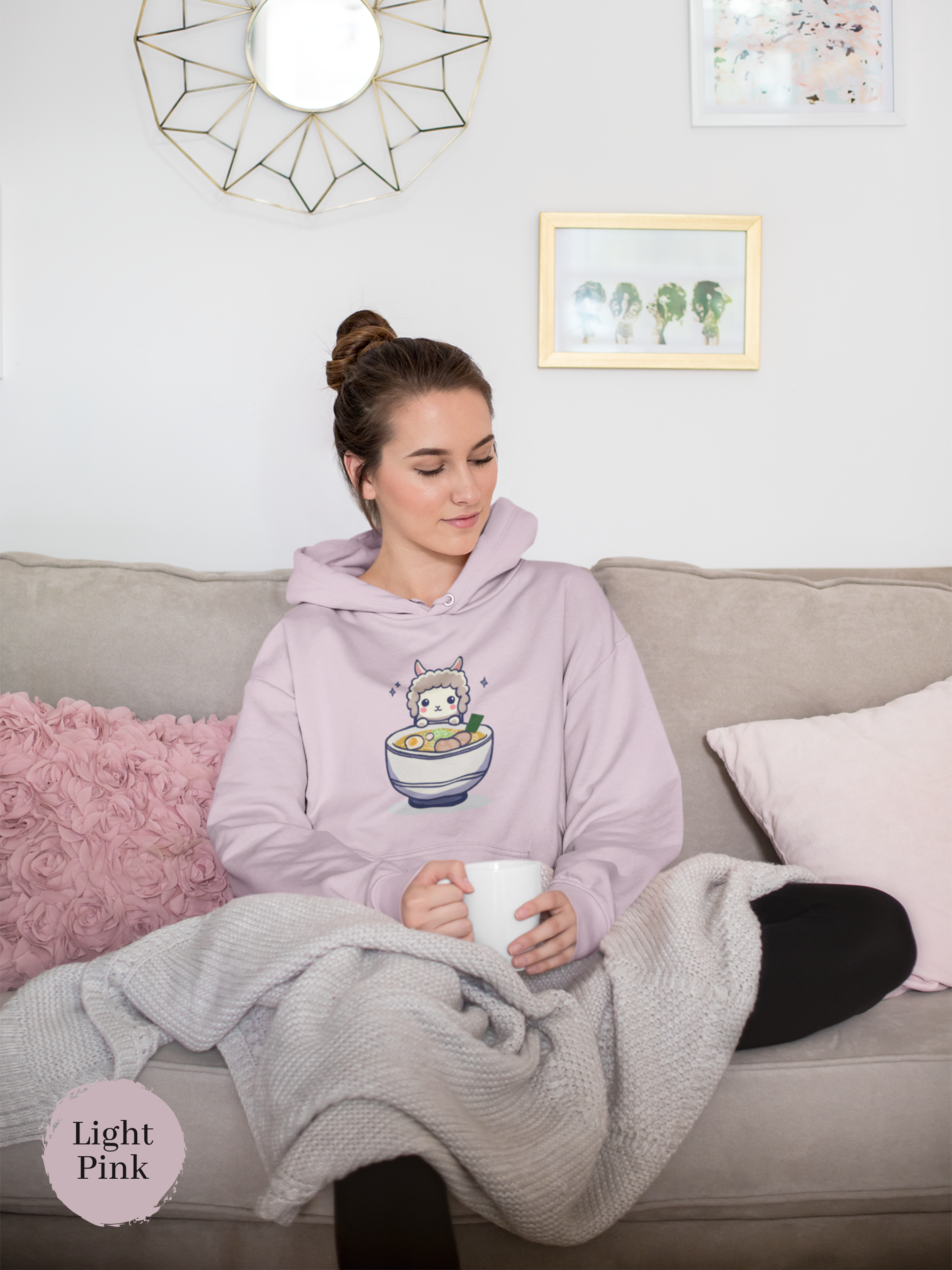 Foodie Ramen Hoodie: Llama Noodle Soup, Asian Fusion Ramen Art Hoodie