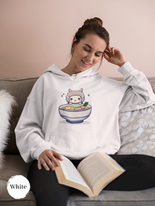 Foodie Ramen Hoodie: Llama Noodle Soup, Asian Fusion Ramen Art Hoodie