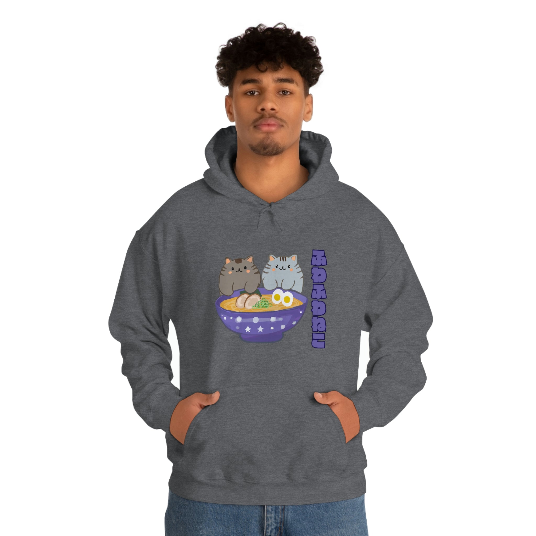 Ramen Hoodie - Noodle Loving Kitty Cats: A Foodie's Dream Asian-Inspired Pun Hoodie