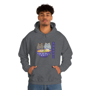 Ramen Hoodie - Noodle Loving Kitty Cats: A Foodie's Dream Asian-Inspired Pun Hoodie