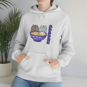 Ramen Hoodie - Noodle Loving Kitty Cats: A Foodie's Dream Asian-Inspired Pun Hoodie