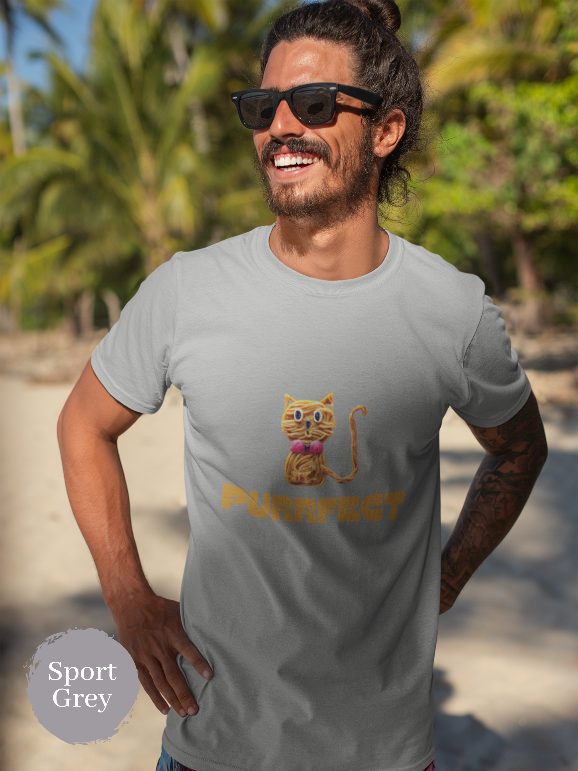 Ramen Art Purrfect T-Shirt - Cute Cat Made of Noodles