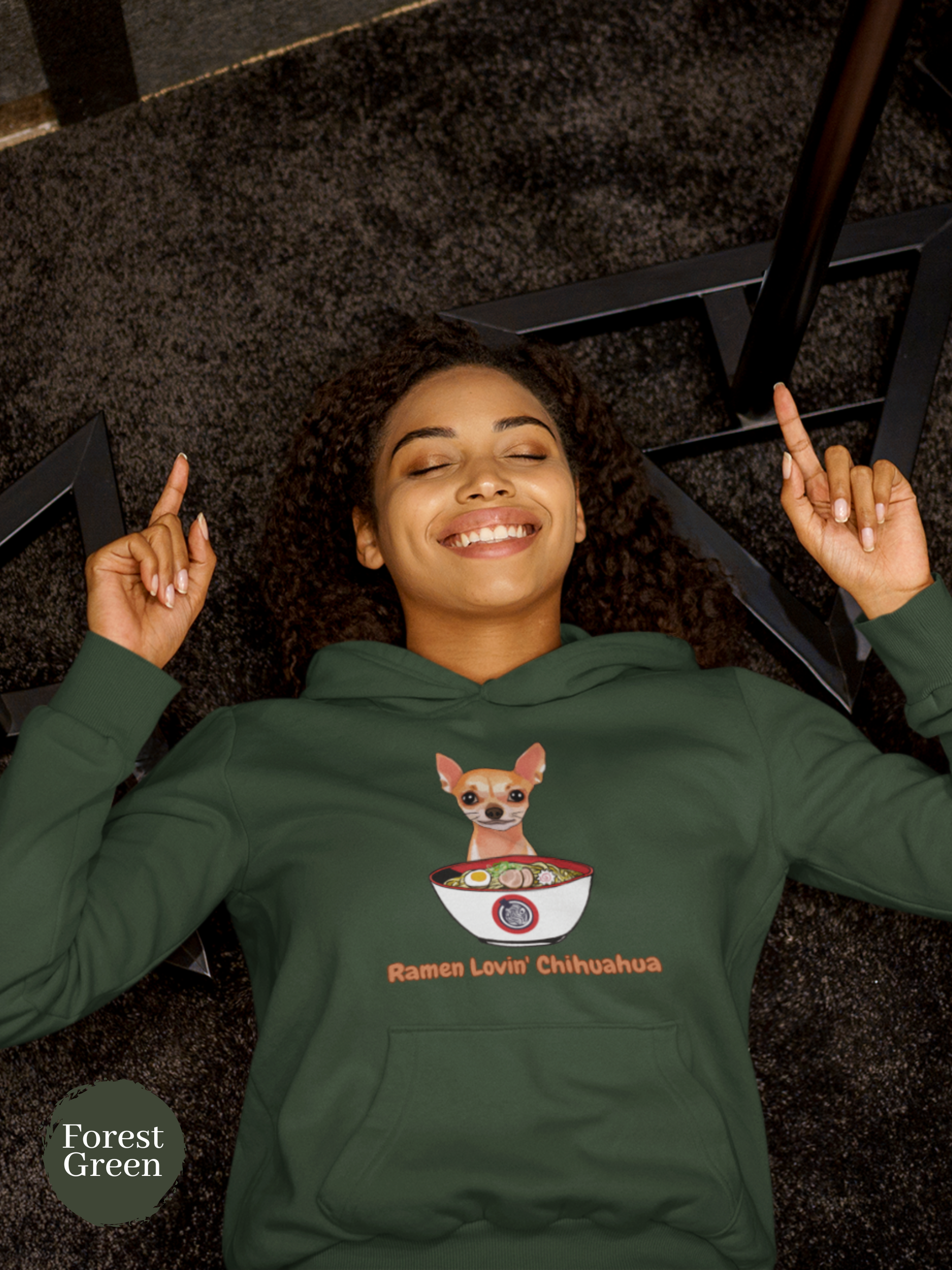 Ramen Hoodie - Show off your Foodie Love and Asian Art Style with Ramen Lovin' Chihuahua Pun Hoodies