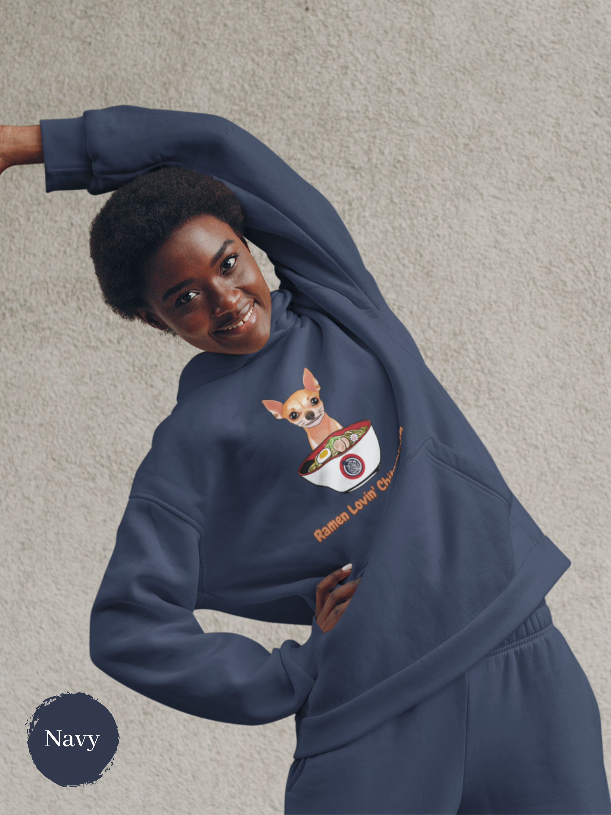 Ramen Hoodie - Show off your Foodie Love and Asian Art Style with Ramen Lovin' Chihuahua Pun Hoodies