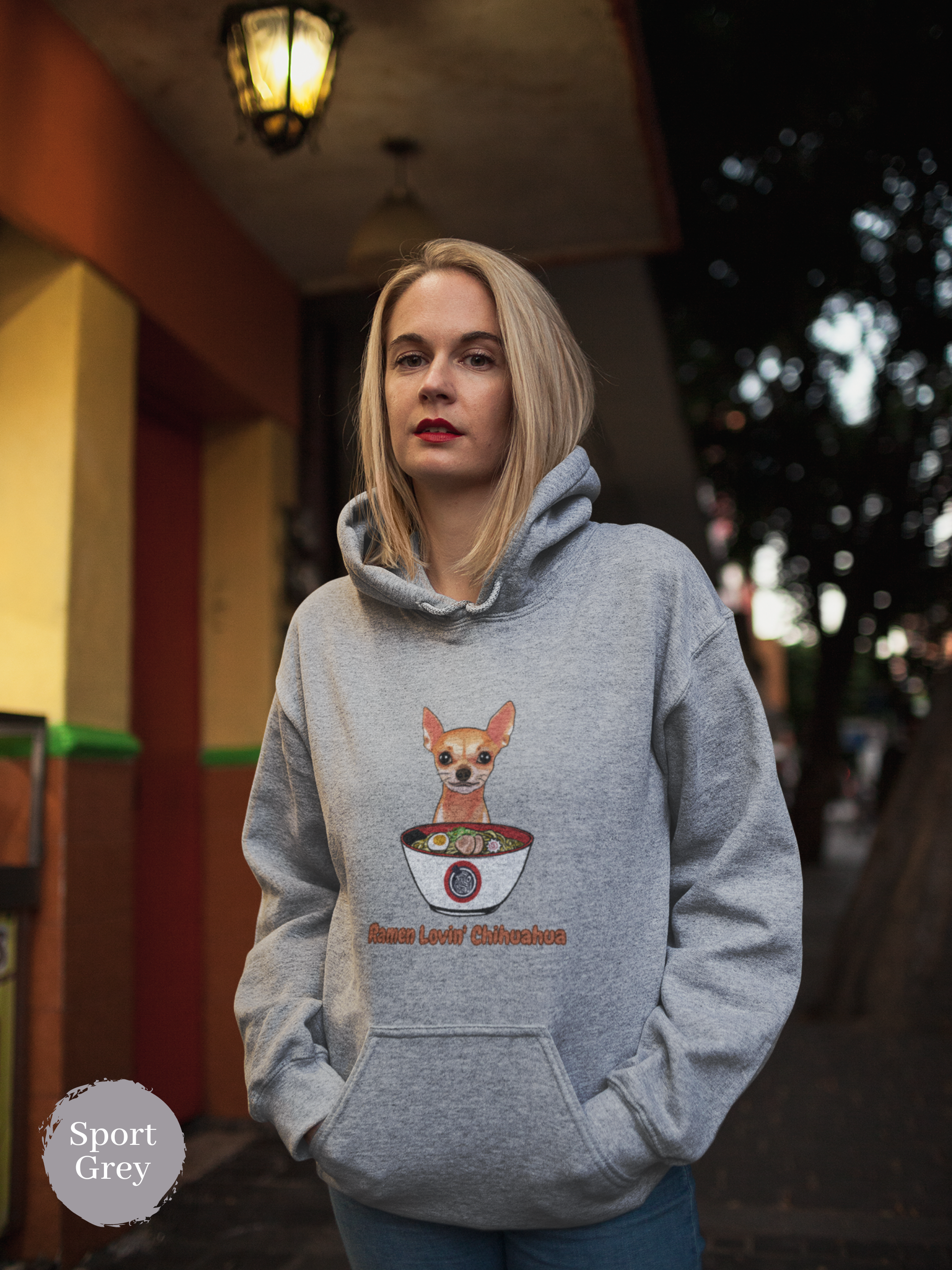 Ramen Hoodie - Show off your Foodie Love and Asian Art Style with Ramen Lovin' Chihuahua Pun Hoodies