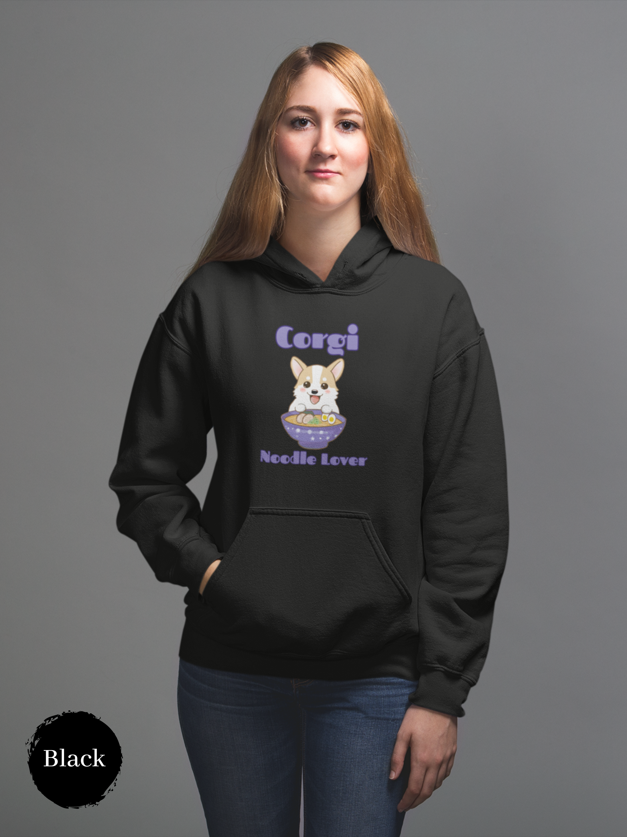 Ramen Hoodie: Corgi Noodle Lover with Ramen Art and Asian Food Vibes, Perfect for Foodie Hoodies and Pun Hoodies Fans
