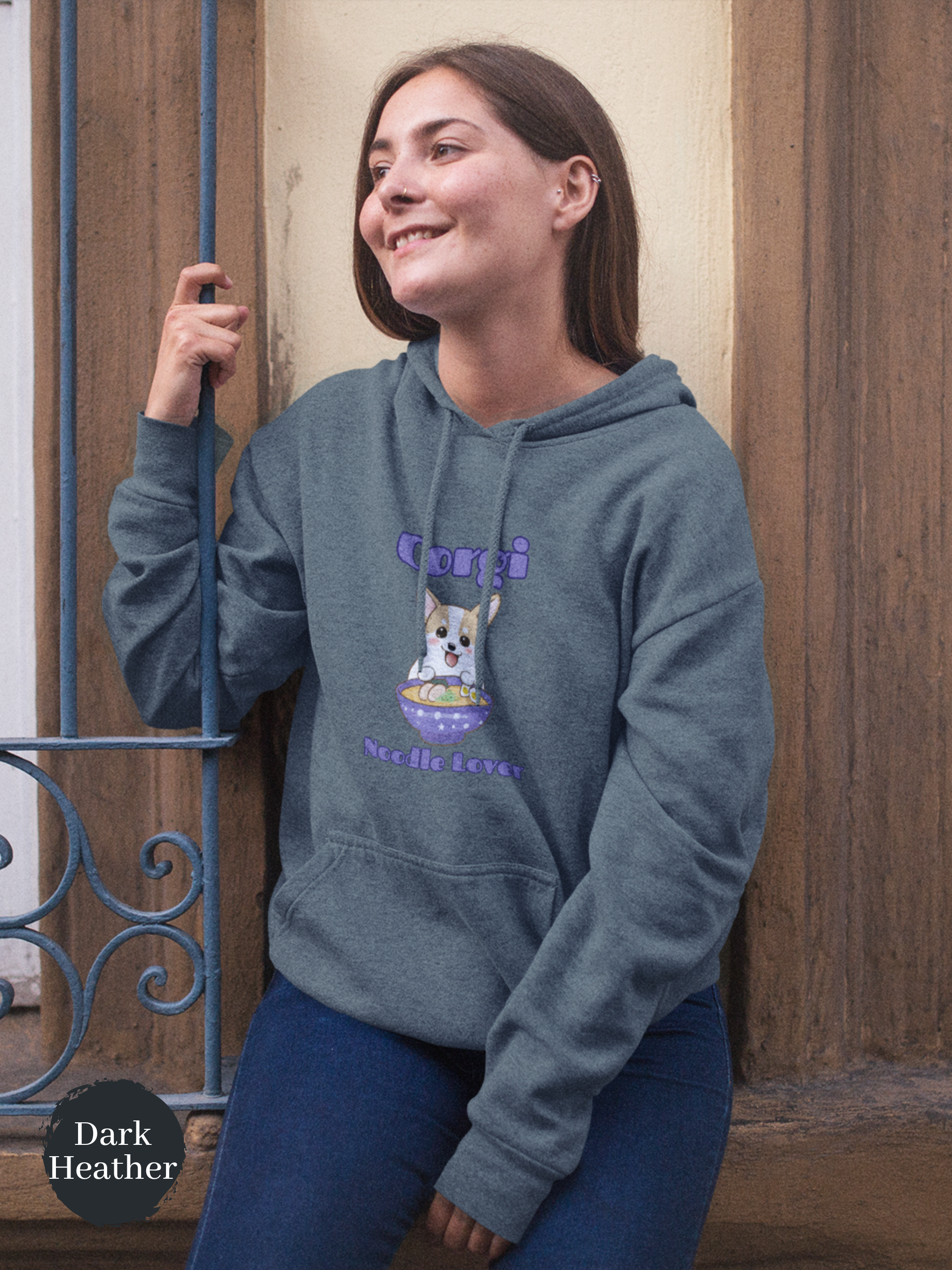 Ramen Hoodie: Corgi Noodle Lover with Ramen Art and Asian Food Vibes, Perfect for Foodie Hoodies and Pun Hoodies Fans