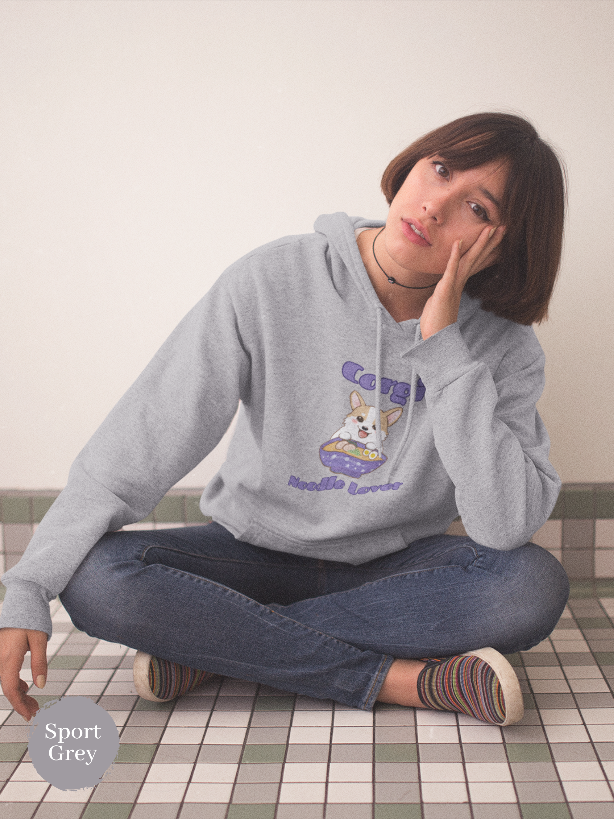 Ramen Hoodie: Corgi Noodle Lover with Ramen Art and Asian Food Vibes, Perfect for Foodie Hoodies and Pun Hoodies Fans