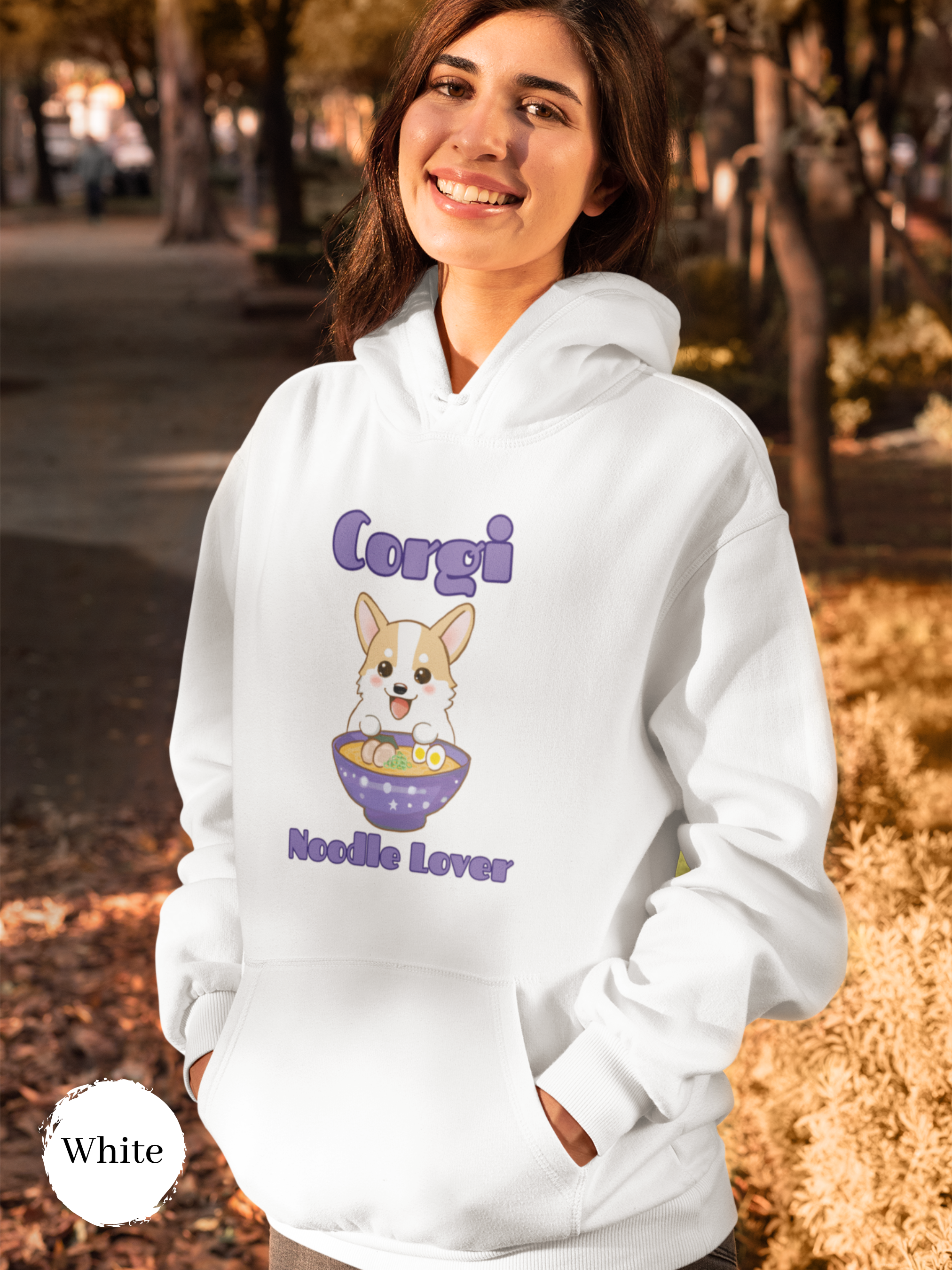Ramen Hoodie: Corgi Noodle Lover with Ramen Art and Asian Food Vibes, Perfect for Foodie Hoodies and Pun Hoodies Fans