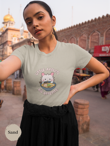Ramen T-shirt: Little Axolotl Big Appetite - Japanese Foodie Shirt with Ramen Art Illustration